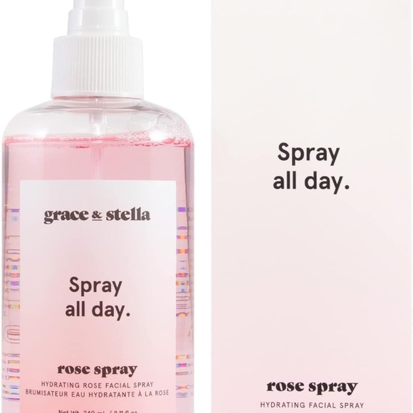 grace & stella Award Winning Rose Water Facial Spray (240ml) - Vegan - - Picture 1 of 12